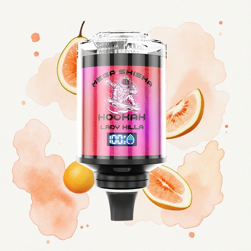 JNR Mega Shisha Hookah 100K Asesina de Caballeros Pantalla Inteligente 2200mAh