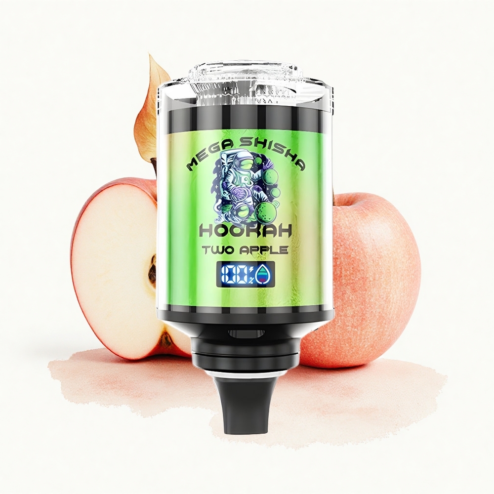 JNR Mega Shisha Hookah 100K Dos Manzanas Luz Inteligente Pantalla Ajustable