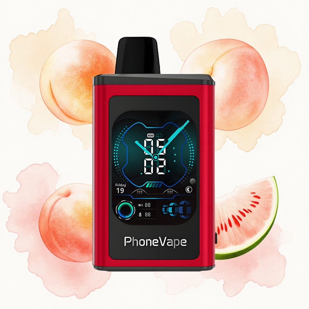 JNR PhoneVape 30000 Durazno Mango Sandía con Pantalla Completa y Batería Recargable