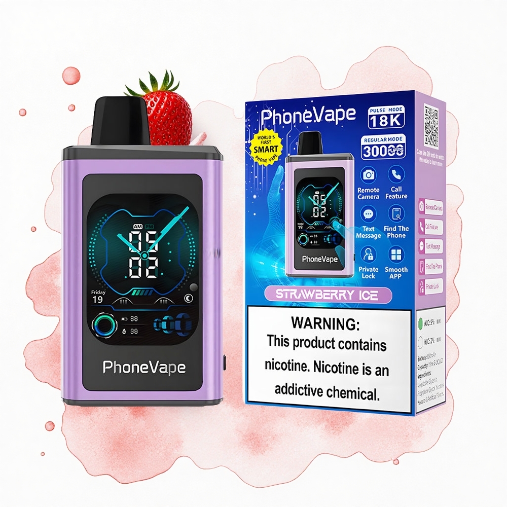 JNR PhoneVape 30000 Fresa Helada Turbo con Pantalla Completa y Cámara Remota