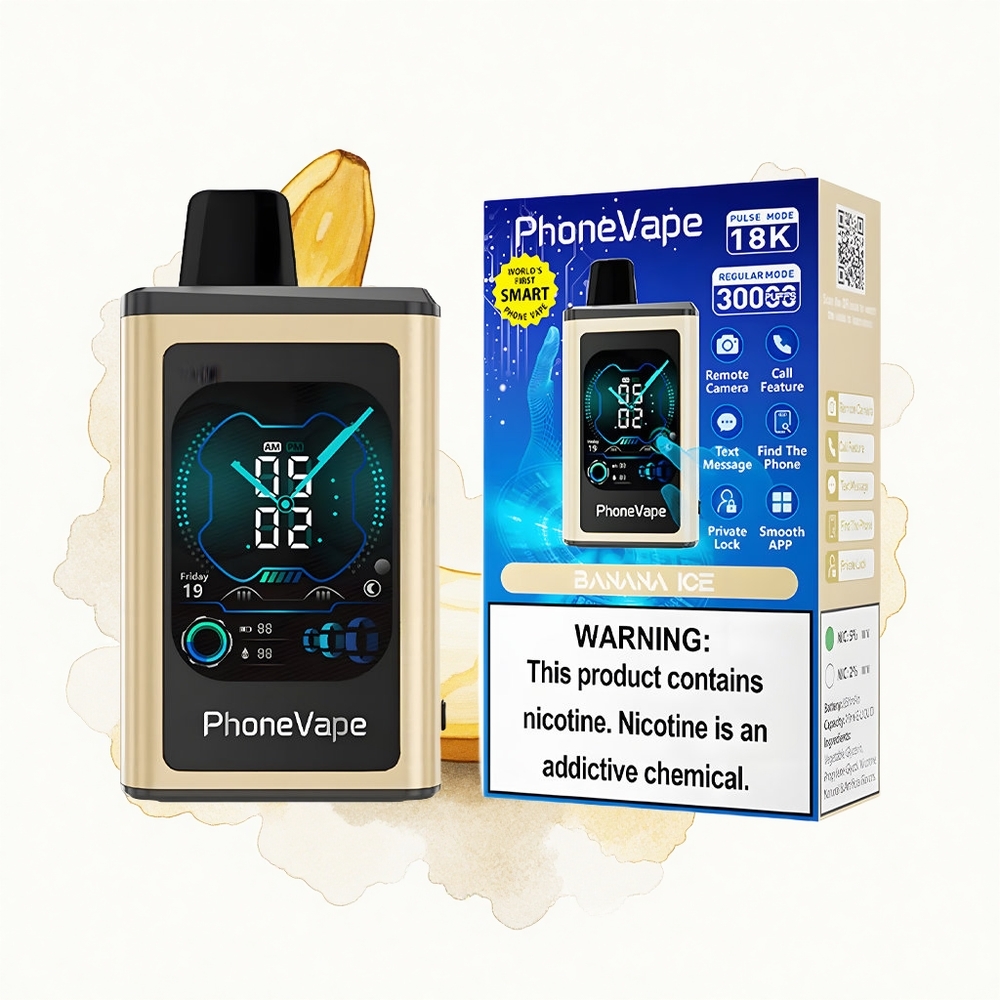 JNR PhoneVape 30000 Plátano Hielo Turbo Pantalla Completa