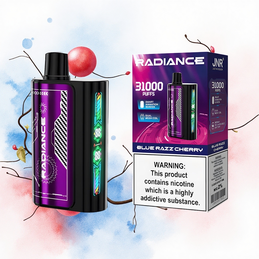 JNR Radiance 31000 Cereza Frambuesa Azul Dual Mesh Recargable