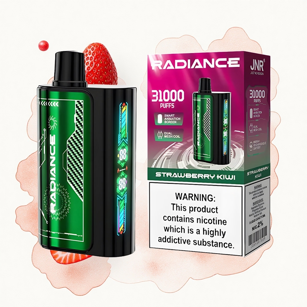 JNR Radiance 31000 Fresa Kiwi Pantalla Inteligente Batería Recargable