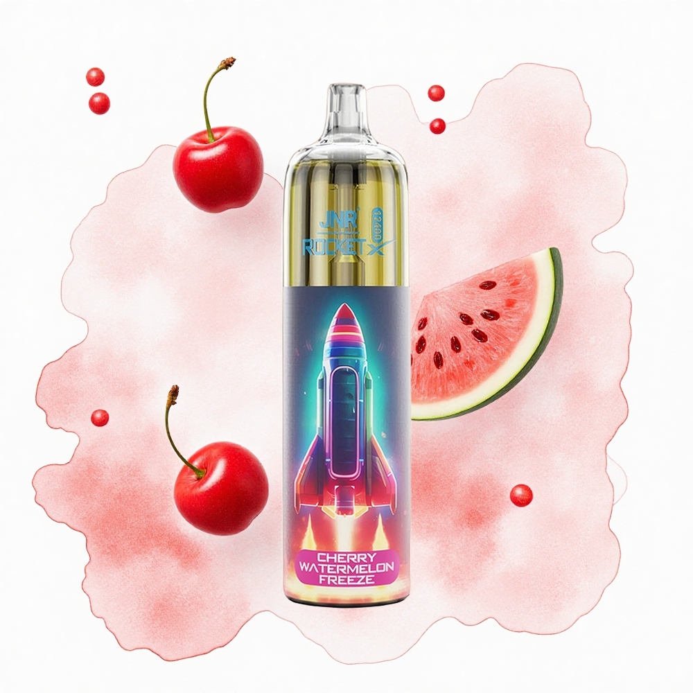 JNR Rocket-X 12400 Batido de Sandía Cereza con Flujo Ajustable y Luz RGB