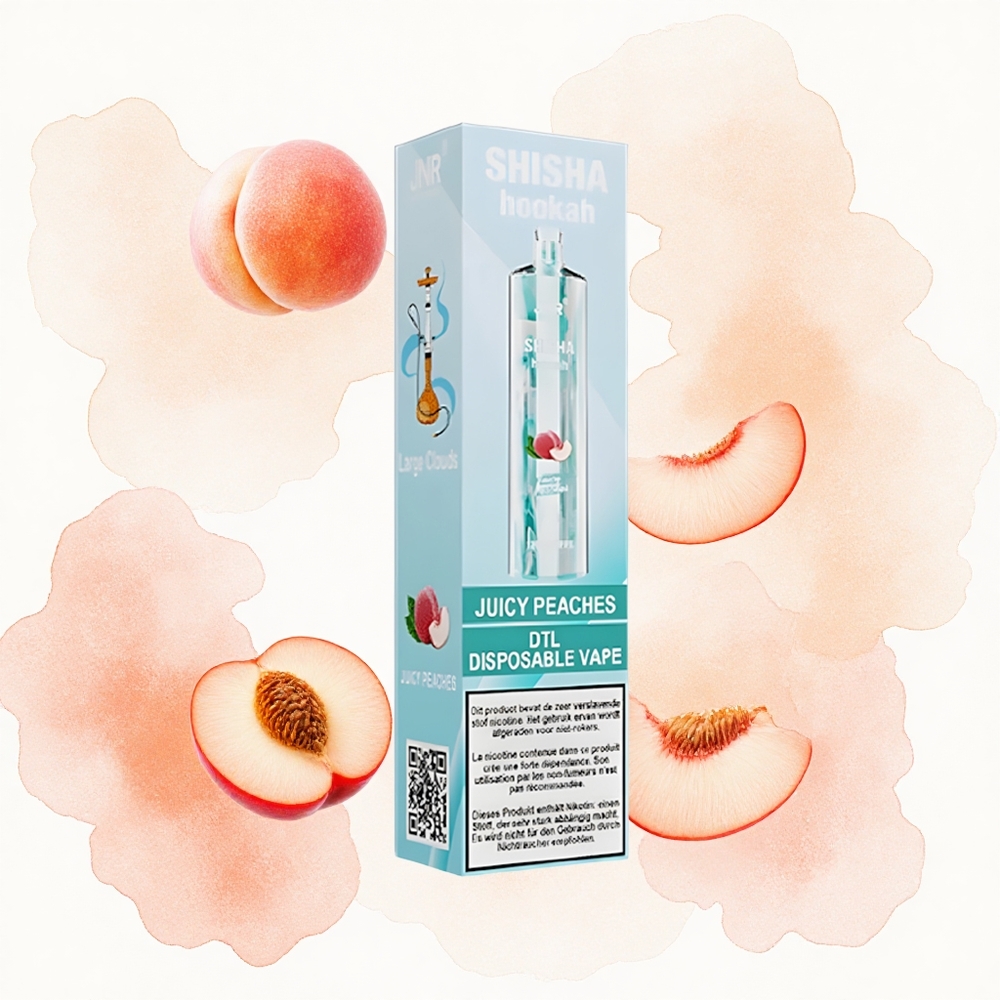 JNR Shisha Hookah 12000 Melocotones Jugosos 24ml Tipo-C