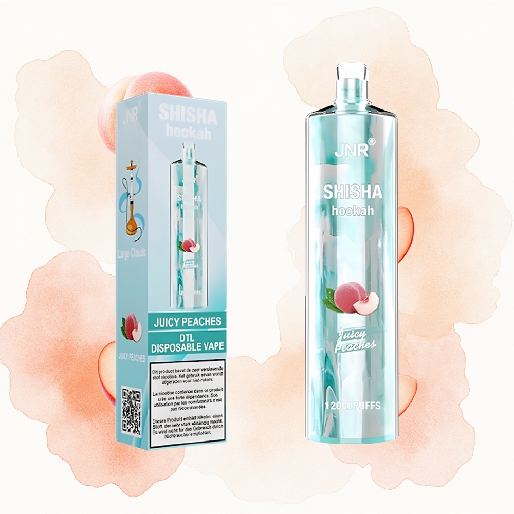 JNR Shisha Hookah 12000 Melocotones Jugosos 24ml Tipo-C