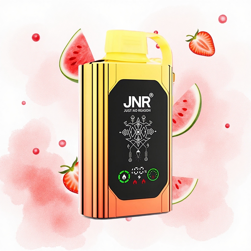 JNR Shisha Hookah Box 20500 Chicle de Sandía y Fresa con Dual Mesh Coil y Carga Rápida Type-C