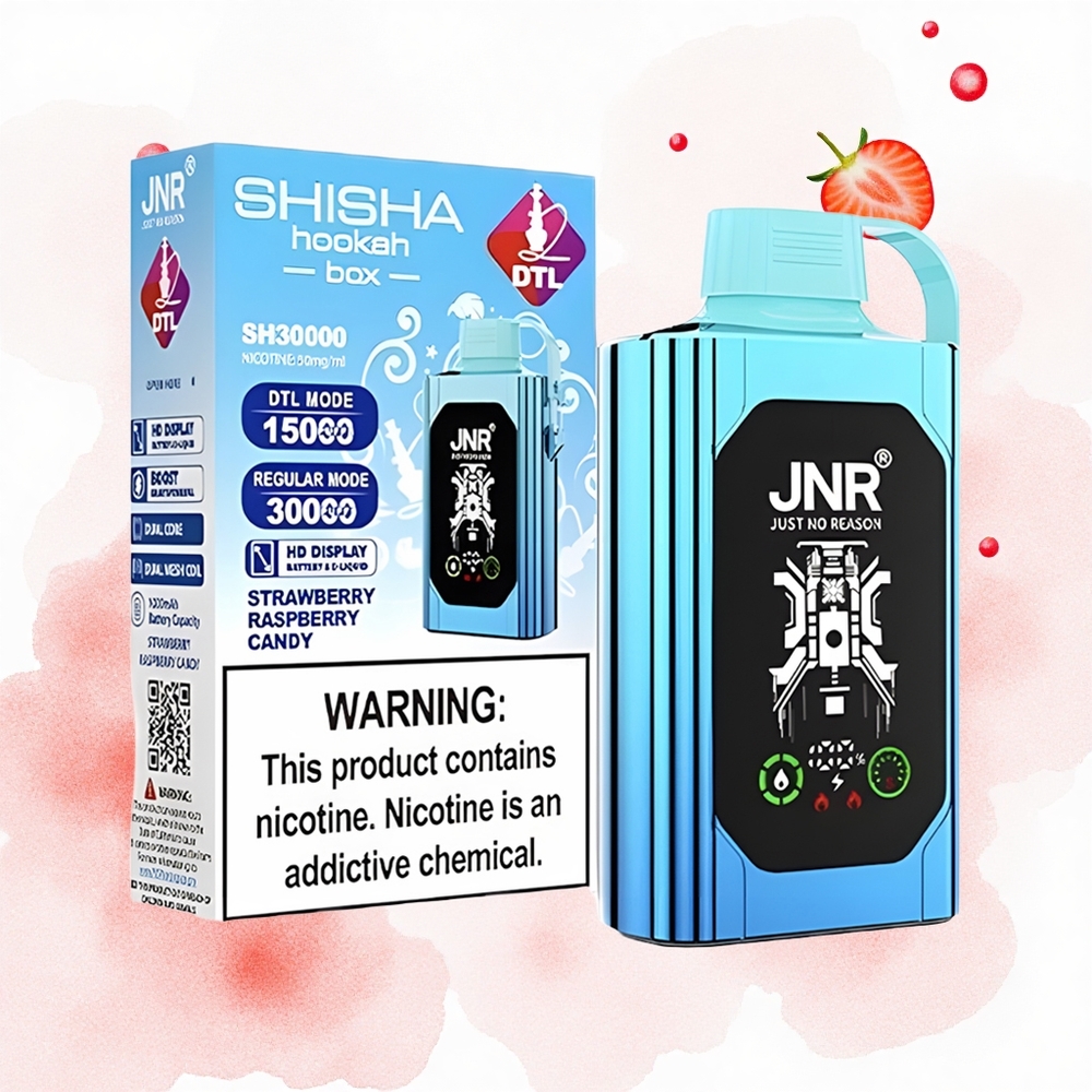 JNR Shisha Hookah Box 20500 Fresa Frambuesa Caramelo HD Dual Mesh Tipo-C
