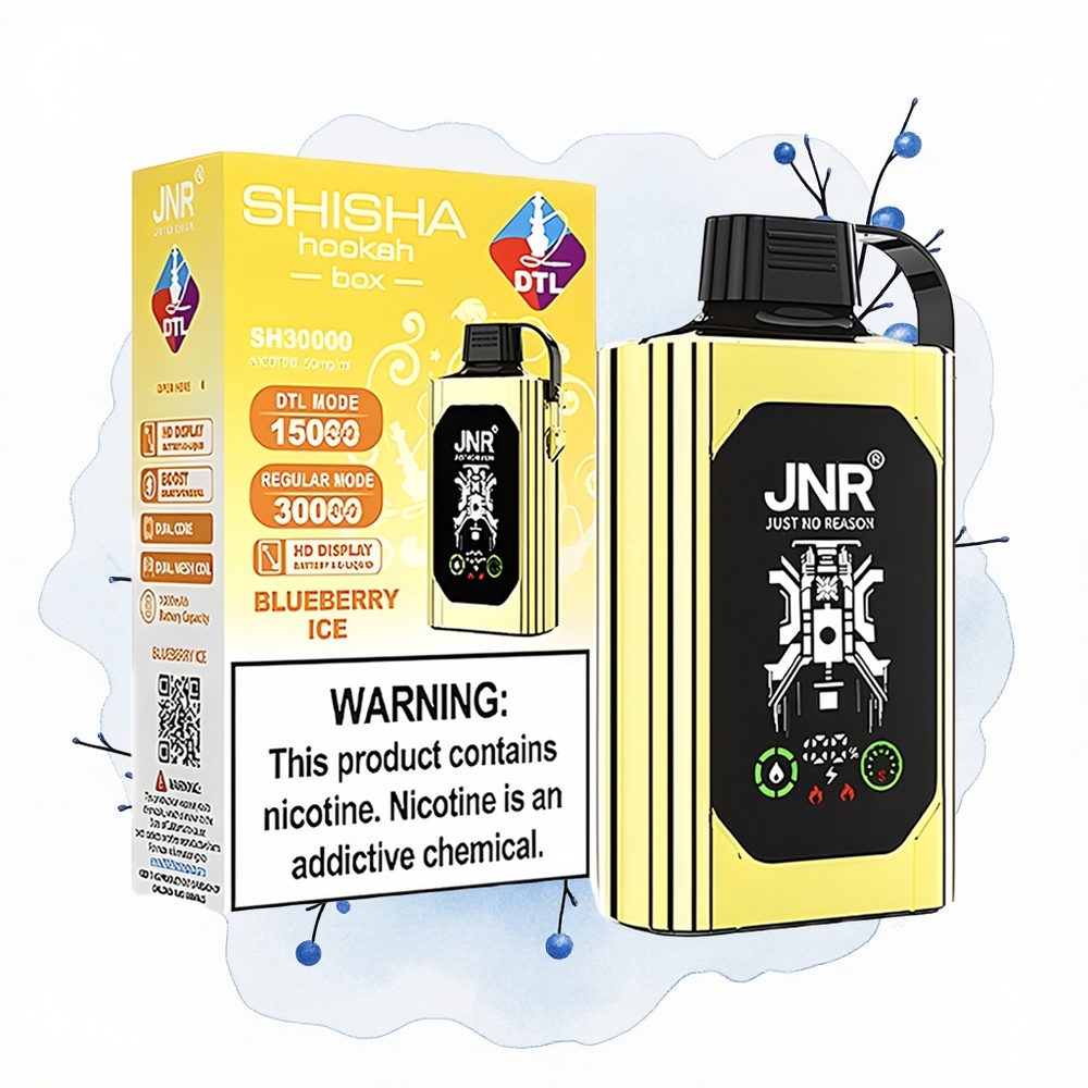 JNR Shisha Hookah Box 20500 Helado de Arándano HD Dual Mesh 25ml