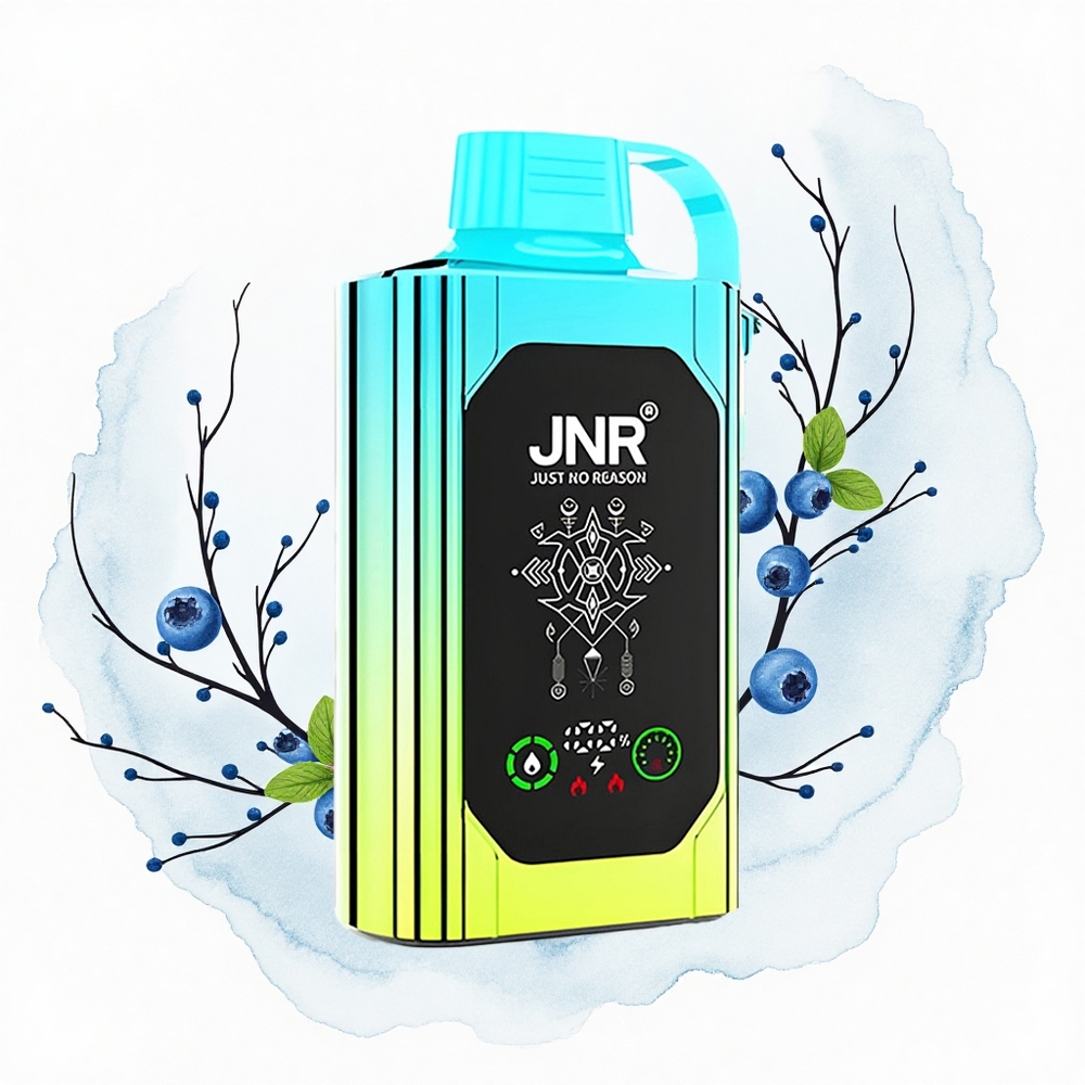 JNR Shisha Hookah Box 20500 Menta Arándano HD Dual Mesh Carga Rápida