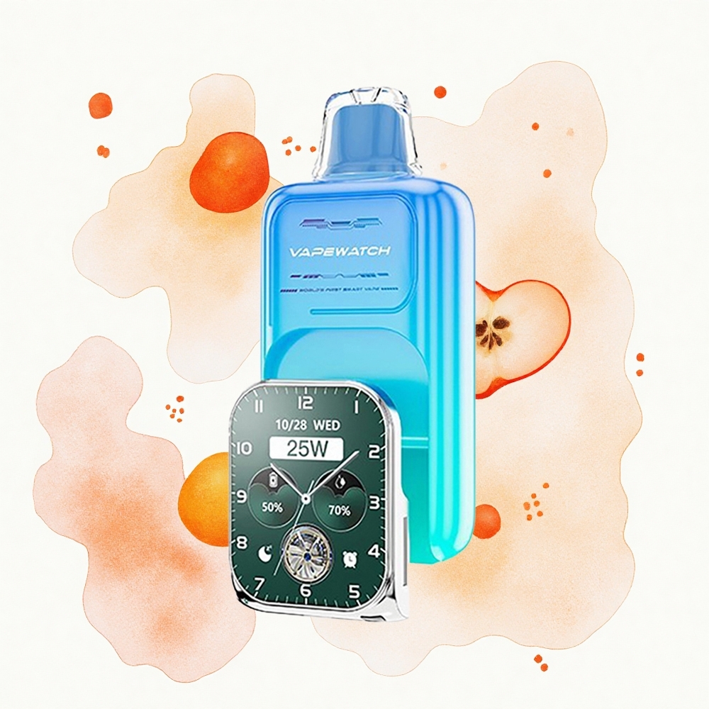 JNR VapeWatch 30000 Manzana Ácida Helada con Doble Malla y Carga Rápida