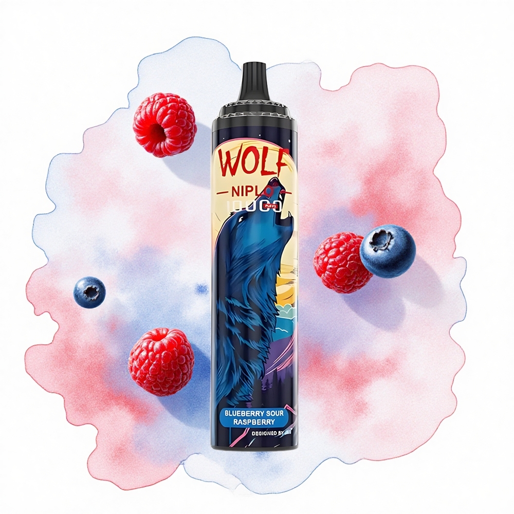 JNR Wolf Niplo 10000 Arándano Agrio Frambuesa 20ml 650mAh Tipo-C