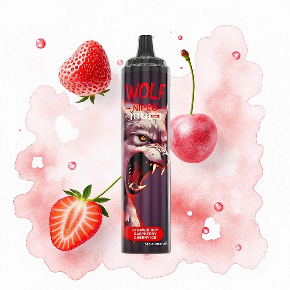 JNR Wolf Niplo 10000 Fresa Frambuesa Cereza Hielo 20ml 5% Tipo-C