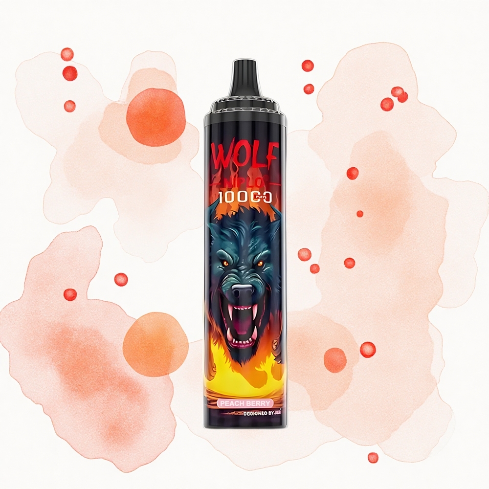 JNR Wolf Niplo 10000 Melocotón Baya 20ml 1.0 Ohm Tipo-C