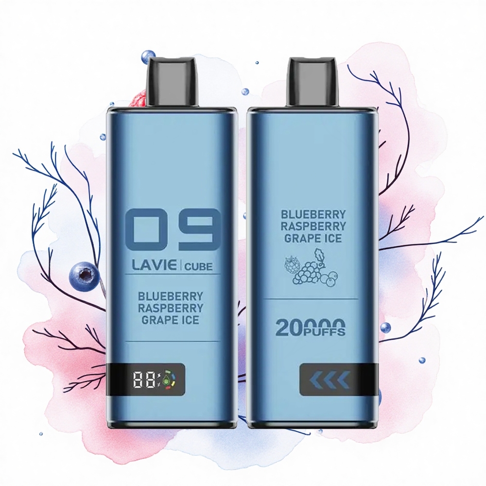 Lavie Cube 20000 Puffs Helado de Mora Azul y Uva con 28ML y Tipo C