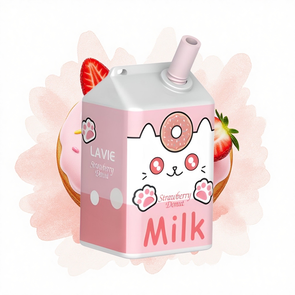 Lavie Milk 7000 Puffs Rosquilla de Fresa 16ML 600mAh Tipo C