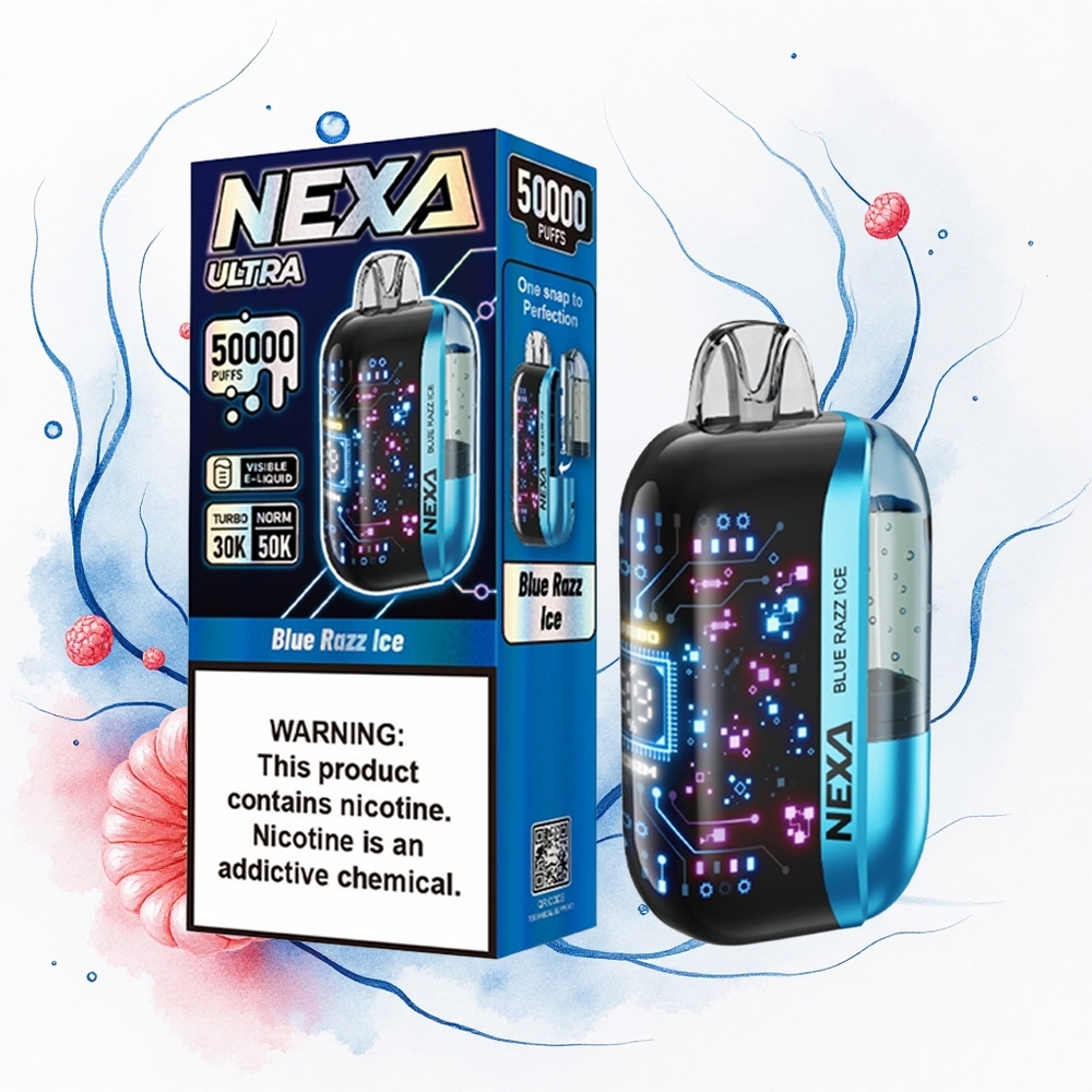 NEXA Ultra 50000 Puffs Azul Frambuesa Hielo con 20ml y 5% de Nicotina