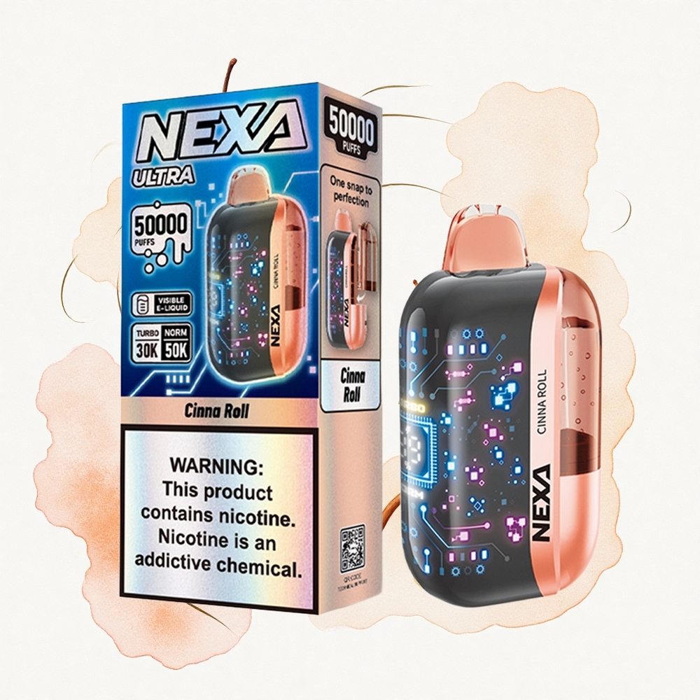NEXA Ultra 50000 Puffs Cinna Roll 20ml Pantalla Curva