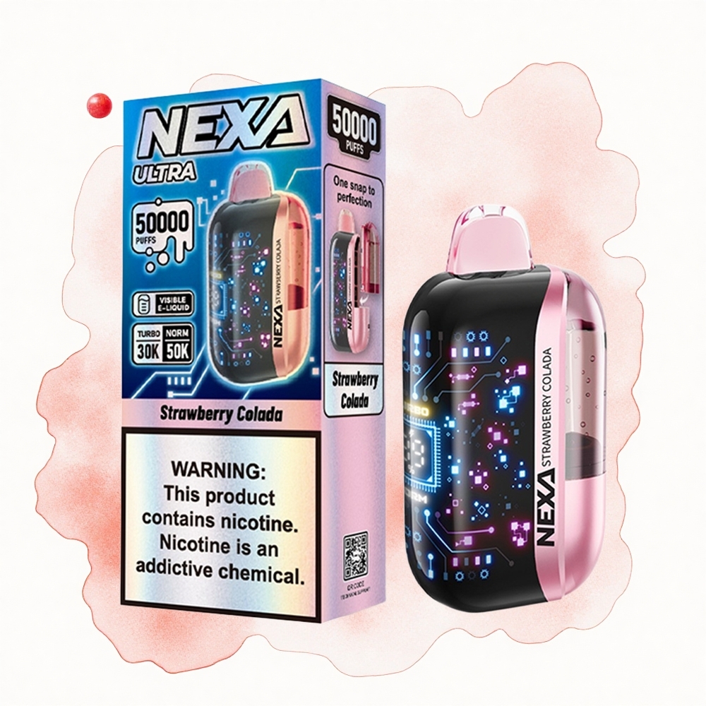 NEXA Ultra 50000 Puffs Colada de Fresa 20ml Tipo-C 5%