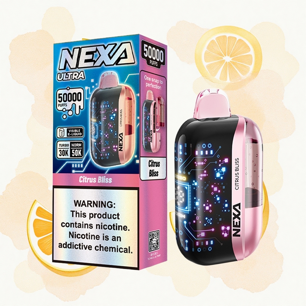 NEXA Ultra 50000 Puffs Felicidad Cítrica 20ml 5% Tipo-C