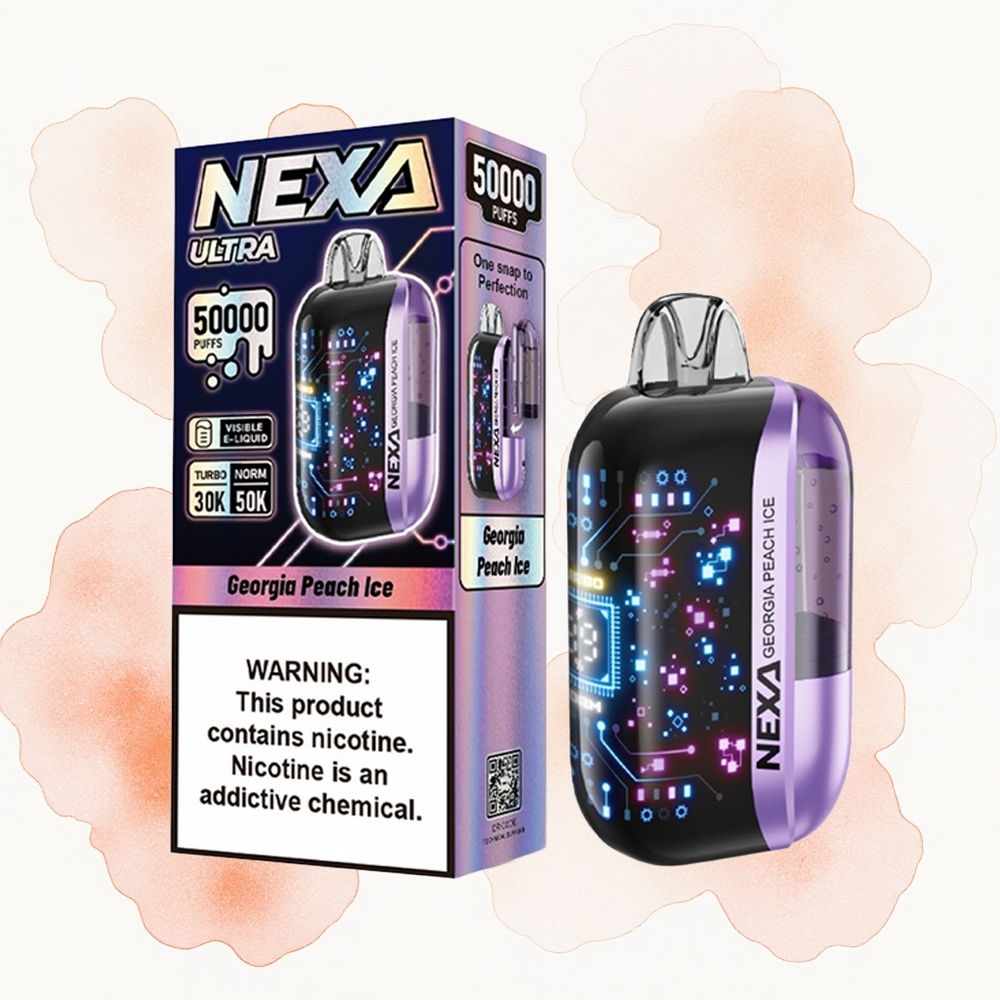 NEXA Ultra 50000 Puffs Melocotón de Georgia Hielo 20ml Tipo-C