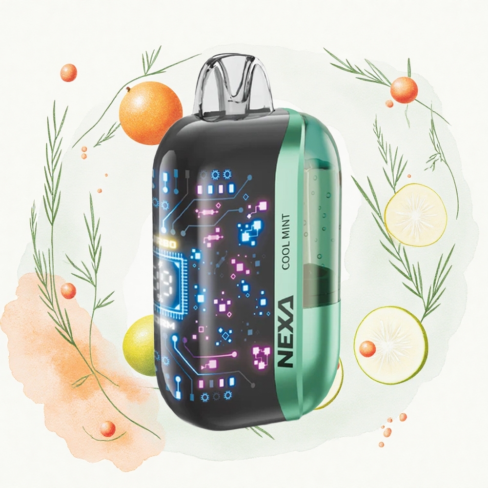 NEXA Ultra 50000 Puffs Menta Fresca 20ml Pantalla Curva 3D