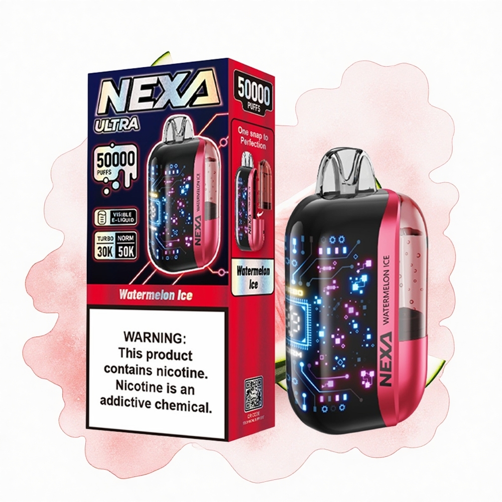 NEXA Ultra 50000 Puffs Sandía Helada 20ml Pantalla Curva