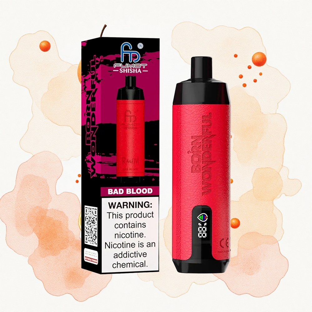RandM Fumot Shisha 10000 Puffs Sangre Mala Tipo-C 0.6ohm 18ml