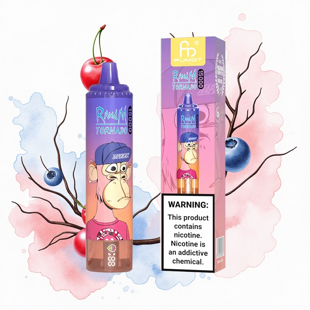 RandM Fumot Tornado 15000 Puffs Arándano Cereza Mora 25ml Tipo-C