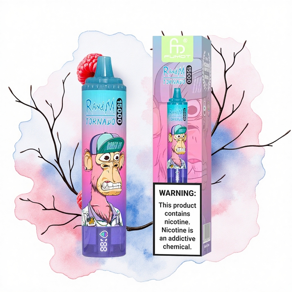 RandM Fumot Tornado 15000 Puffs Arándano Frambuesa 25ml 850mAh Tipo-C