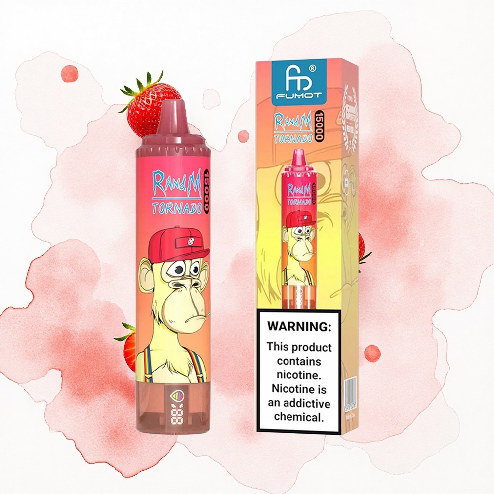 RandM Fumot Tornado 15000 Puffs Fresa Red Bull 25ml Tipo-C