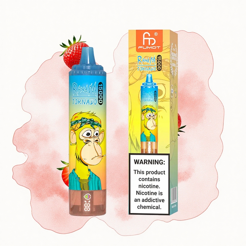 RandM Fumot Tornado 15000 Puffs Fresa Tornado 25ml Pantalla LCD