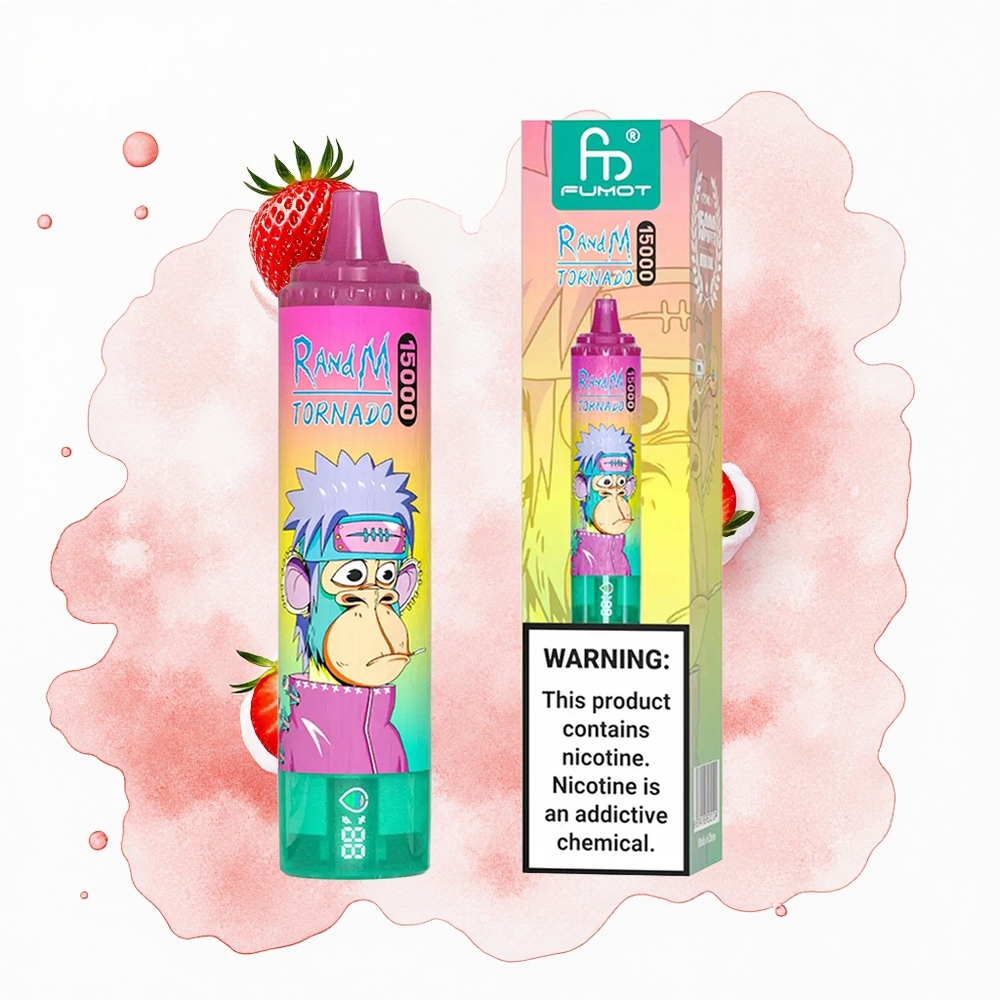 RandM Fumot Tornado 15000 Puffs Helado de Fresa 25ml Mesh