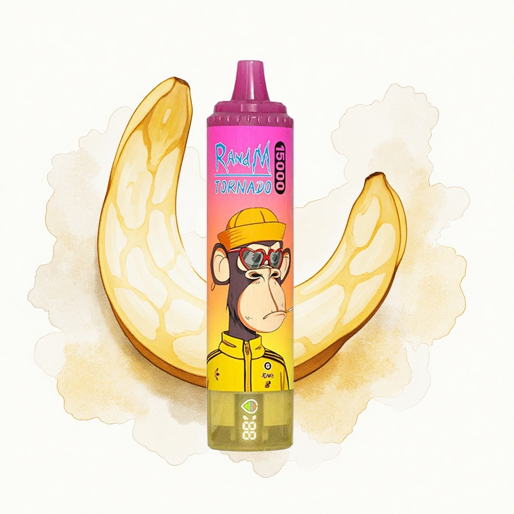 RandM Fumot Tornado 15000 Puffs Helado de Plátano 25ml Mesh