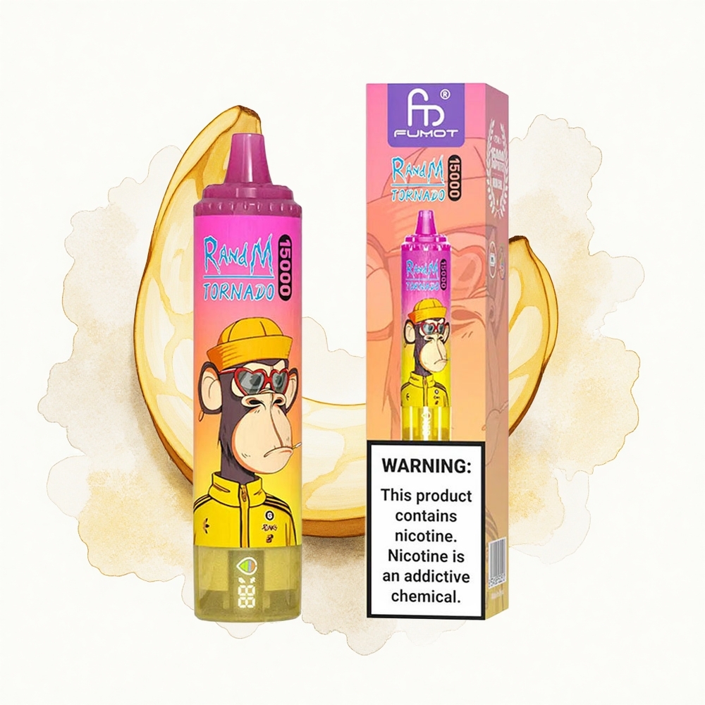 RandM Fumot Tornado 15000 Puffs Helado de Plátano 25ml Mesh