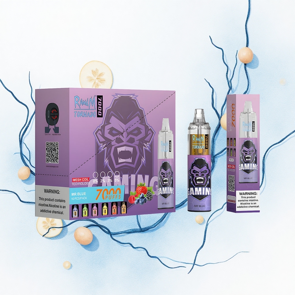 RandM Fumot Tornado 7000 Puffs Dr. Azul 14ML Tipo-C Ajustable