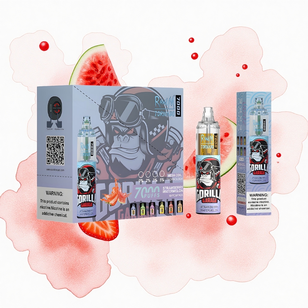 RandM Fumot Tornado 7000 Puffs Fresa Sandía 14ML Mesh Tipo-C 850MAH