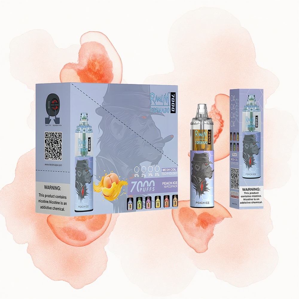 RandM Fumot Tornado 7000 Puffs Helado de Melocotón 14ML Tipo-C