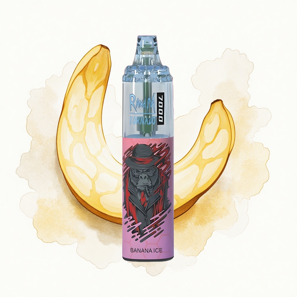 RandM Fumot Tornado 7000 Puffs Helado de Plátano 7000 Puffs Tipo-C RGB