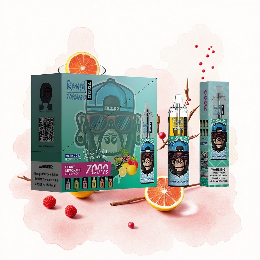 RandM Fumot Tornado 7000 Puffs Limón Frambuesa 14ML RGB