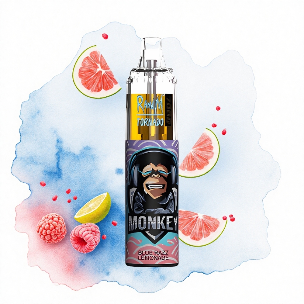 RandM Fumot Tornado 7000 Puffs Limónada Azul Frambuesa Tipo-C 850mAh