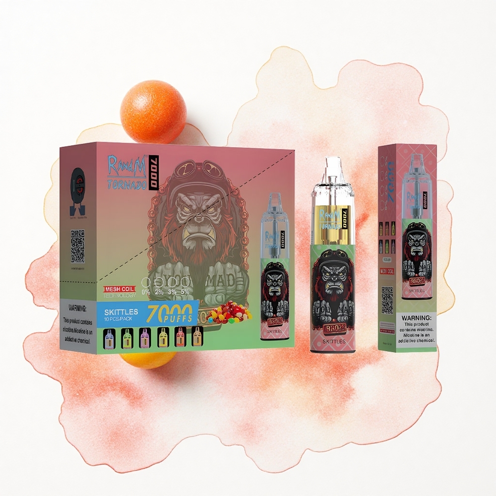 RandM Fumot Tornado 7000 Puffs Skittles Tornado RGB 14ML Tipo-C