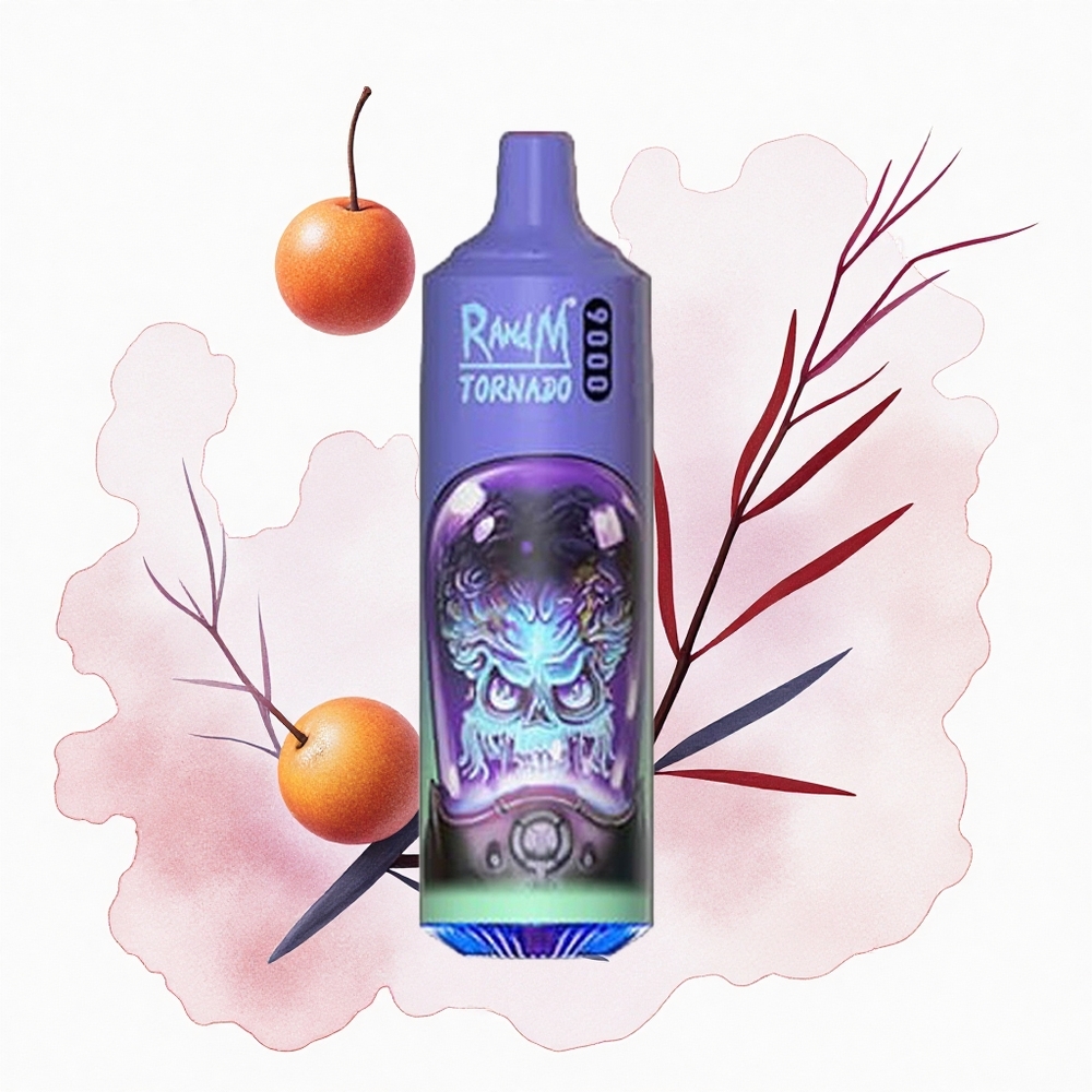 RandM Fumot Tornado 9000 Puffs Aloe Uva con Pantalla RGB y Bobina de Malla