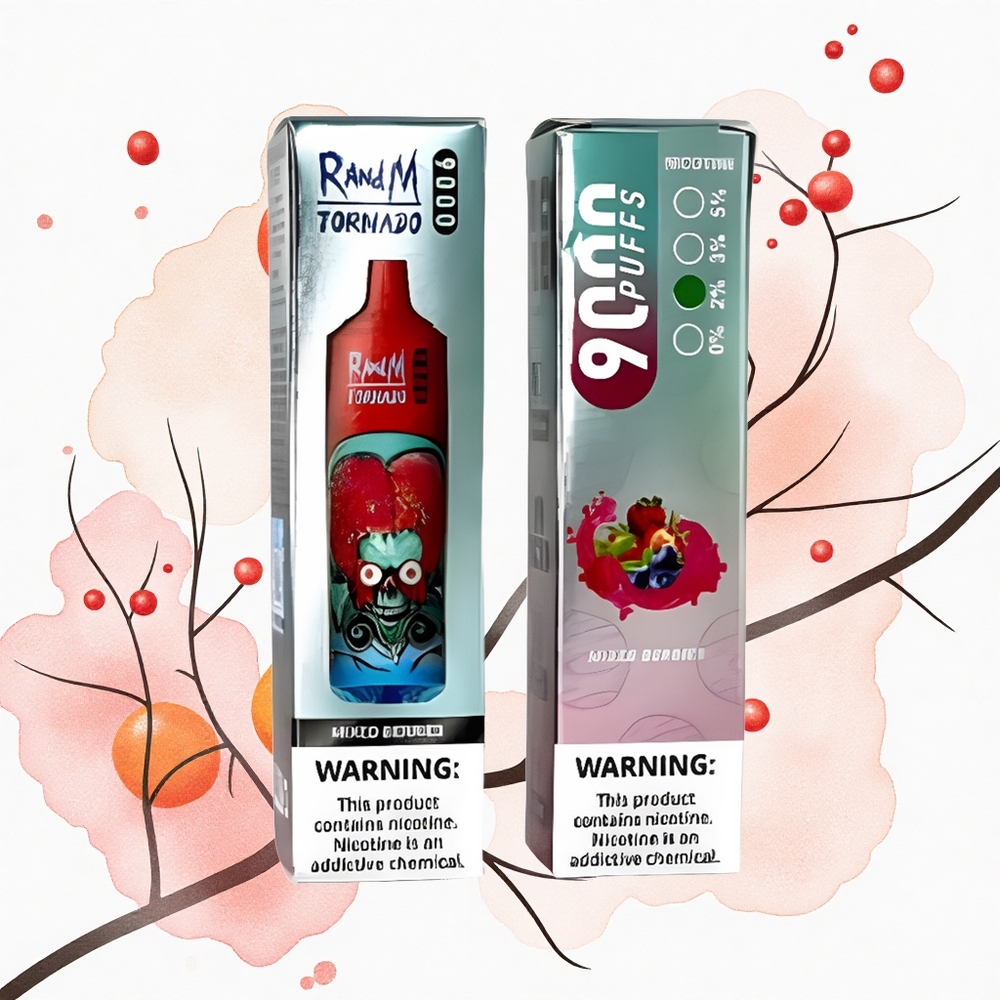 RandM Fumot Tornado 9000 Puffs Bayas Mixtas con Pantalla RGB y Bobina Malla