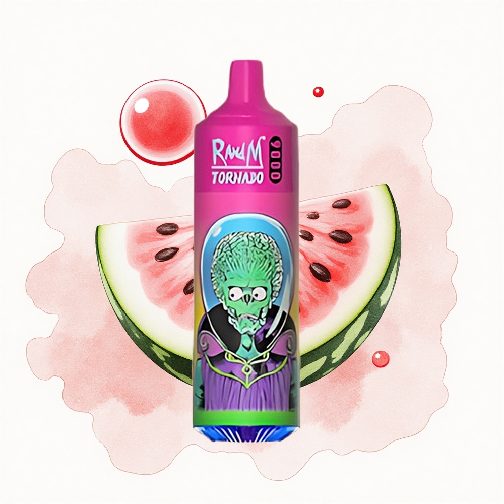 RandM Fumot Tornado 9000 Puffs Chicle de Sandía 9000 Puffs 18 mL Malla