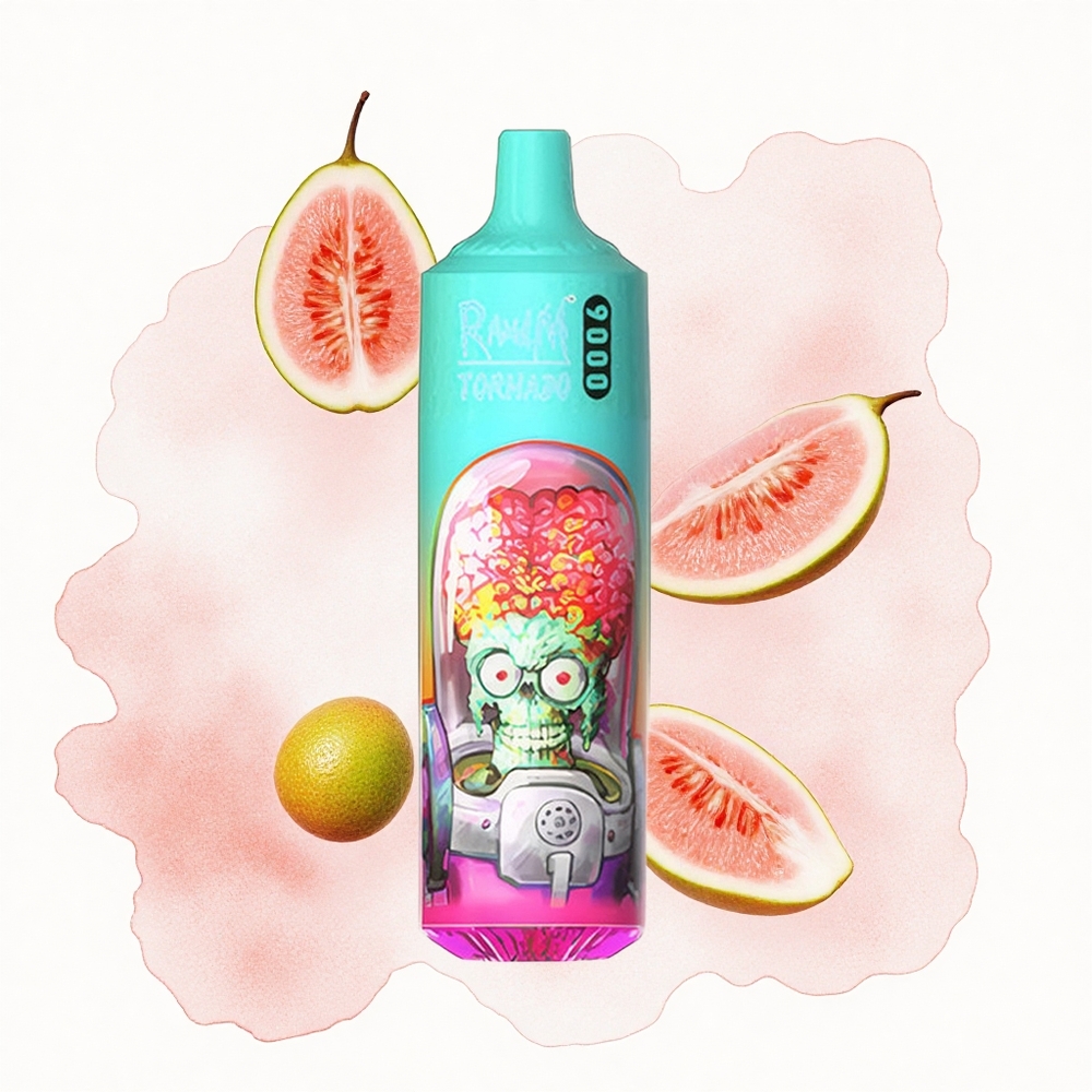 RandM Fumot Tornado 9000 Puffs Helado de Guayaba con Pantalla RGB y Bobina Mesh
