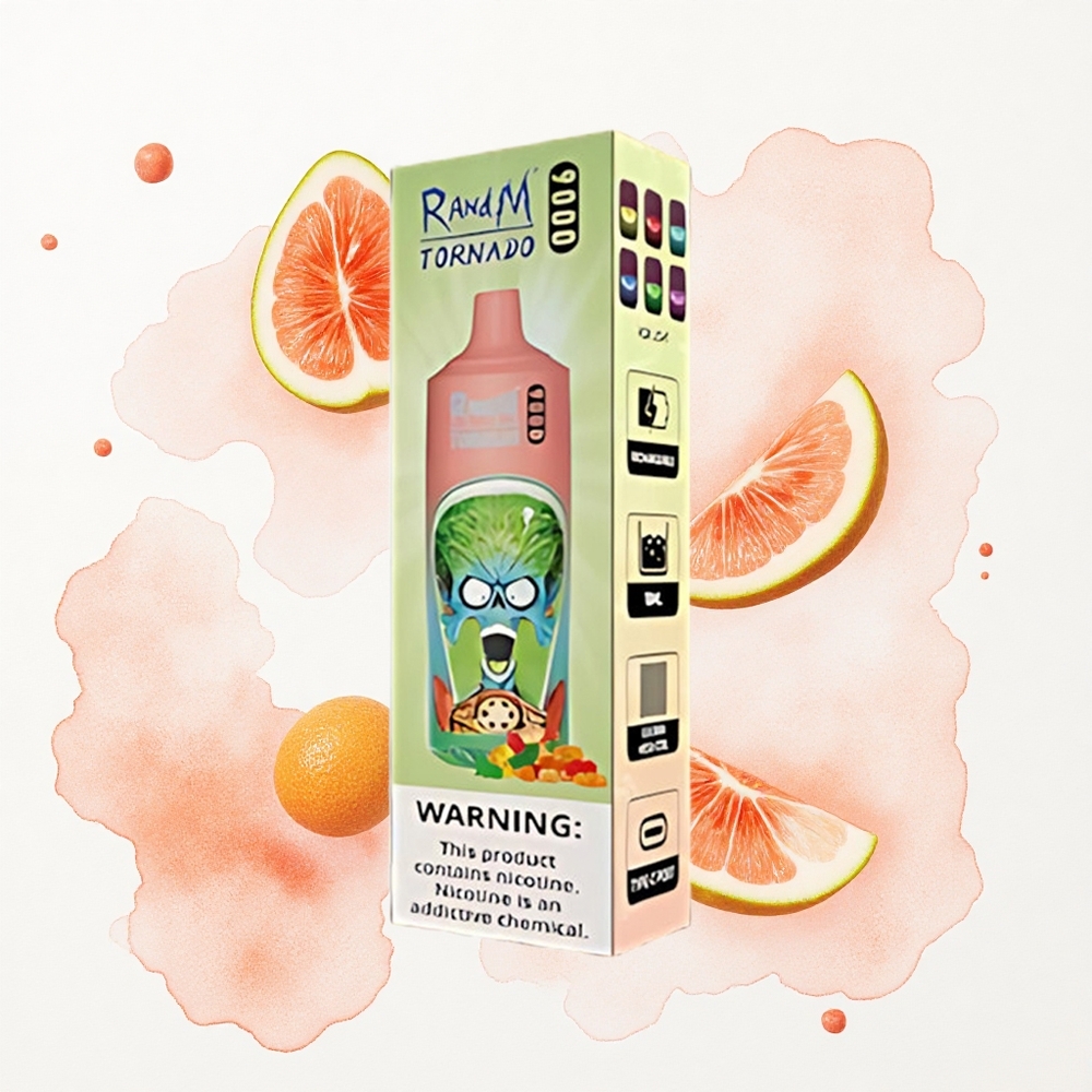 RandM Fumot Tornado 9000 Puffs Osito de Goma Brillante 18mL Malla Recargable