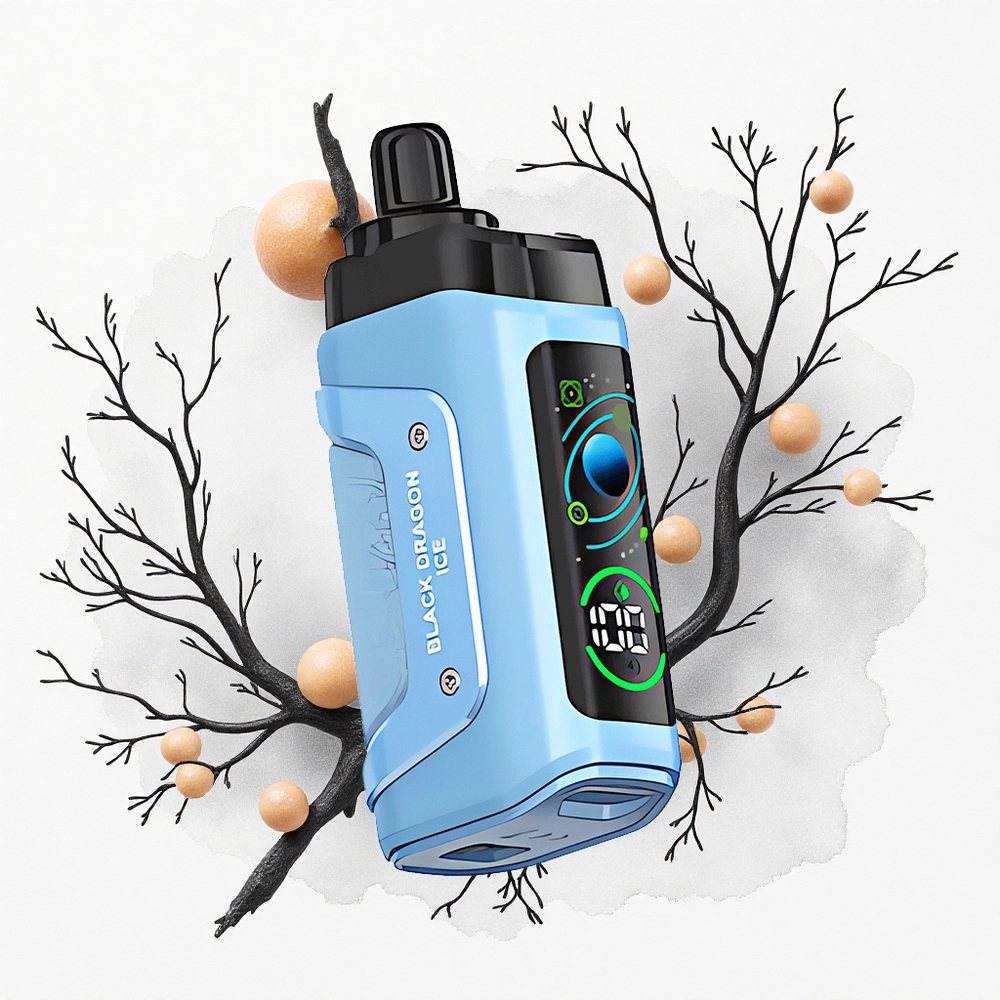 Razz Bar 45000 Puffs Dragón Negro Hielo Tipo-C Recargable