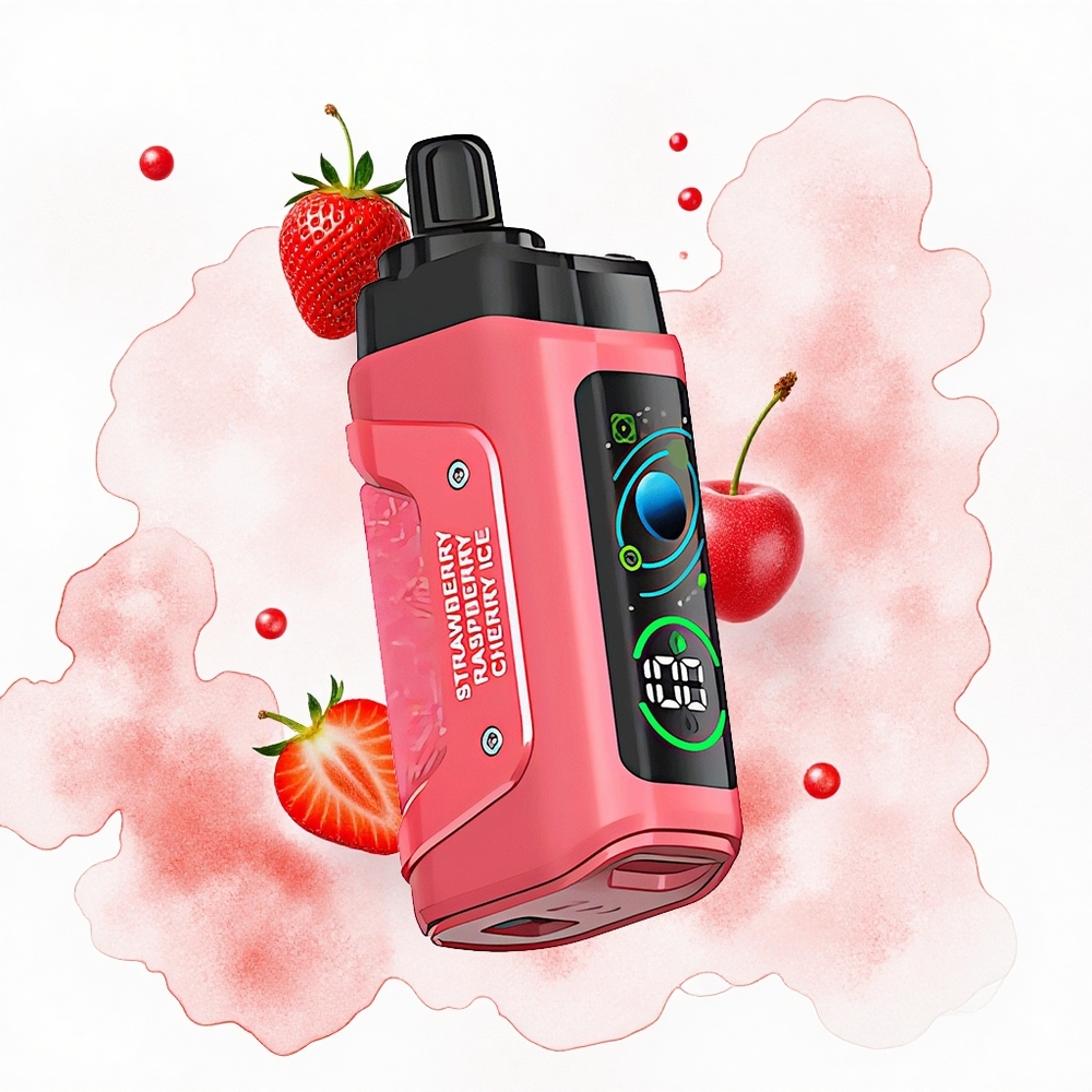 Razz Bar 45000 Puffs Fresa Cereza Hielo con Bobina Malla y Flujo de Aire Ajustable