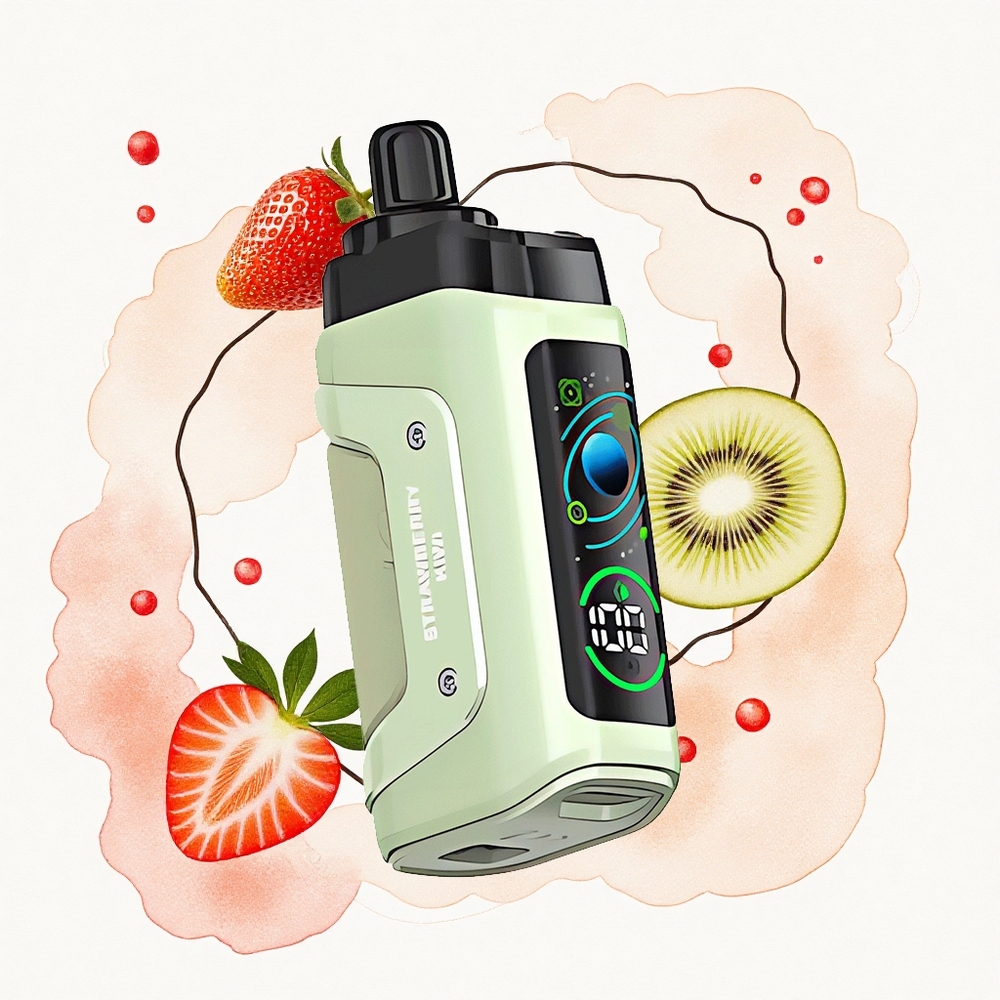 Razz Bar 45000 Puffs Fresa Kiwi Tipo-C Recargable Ohm Ajustable